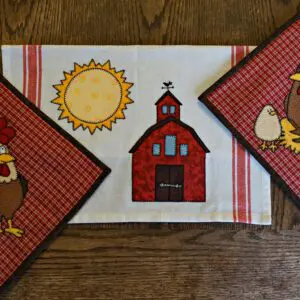 A table with two place mats and one placemat.