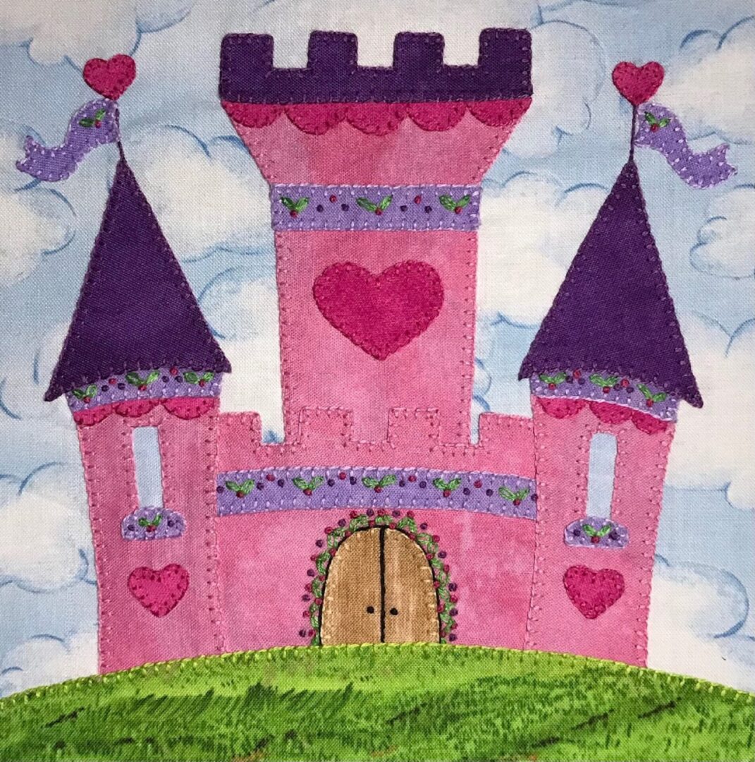 An image of a Fairy Tale - Castle with hearts on it.