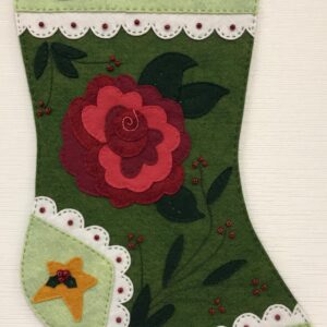An Angel with Flowers Christmas Stocking.