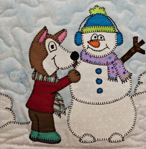 A Husky - Snowman quilt.