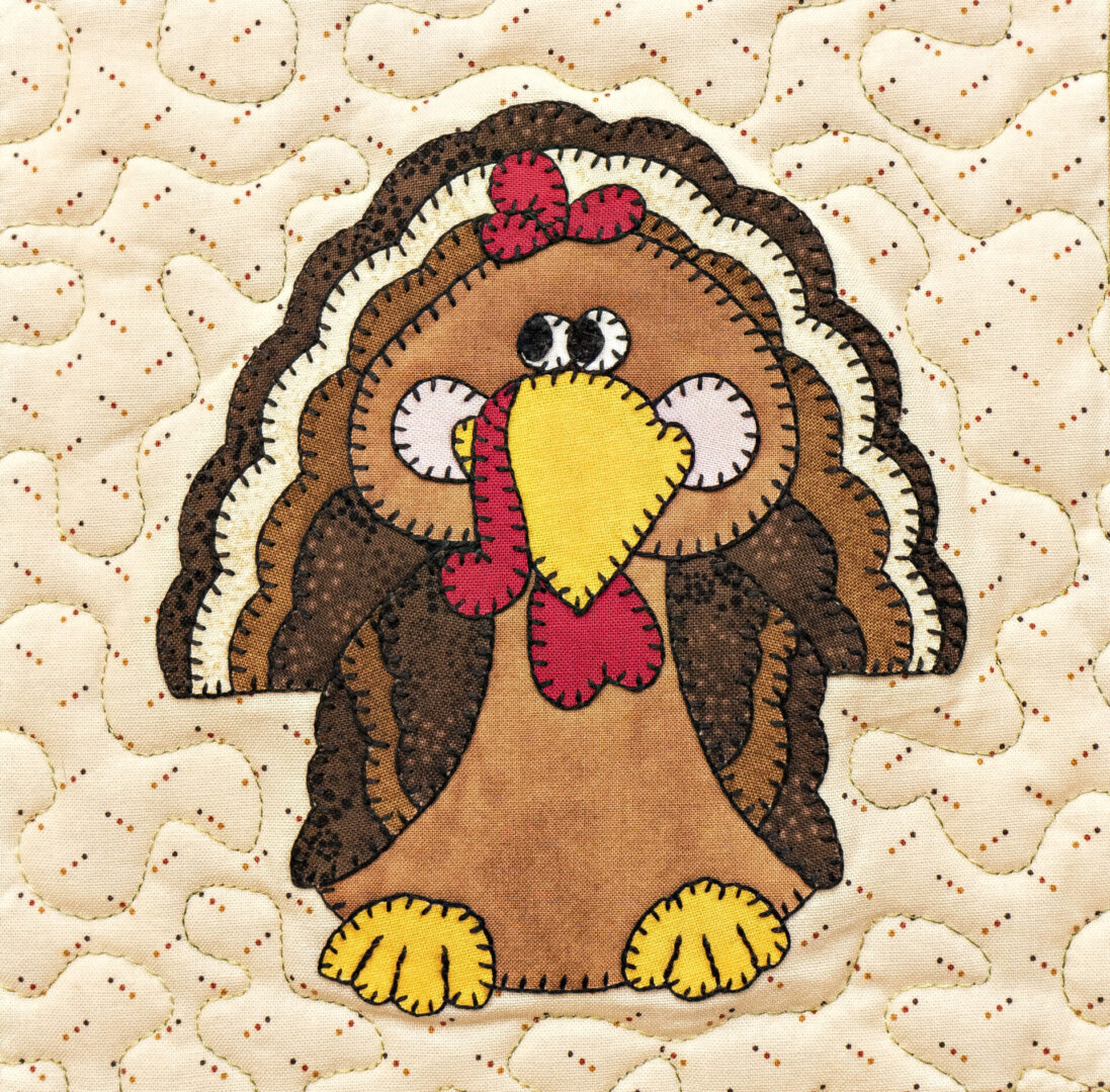 Thanksgiving Turkey quilted wall hanging.