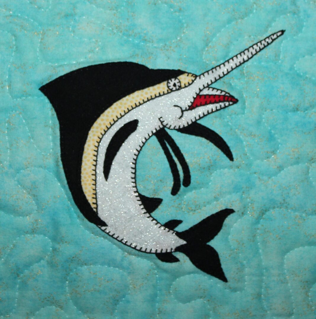 Swordfish quilted applique.